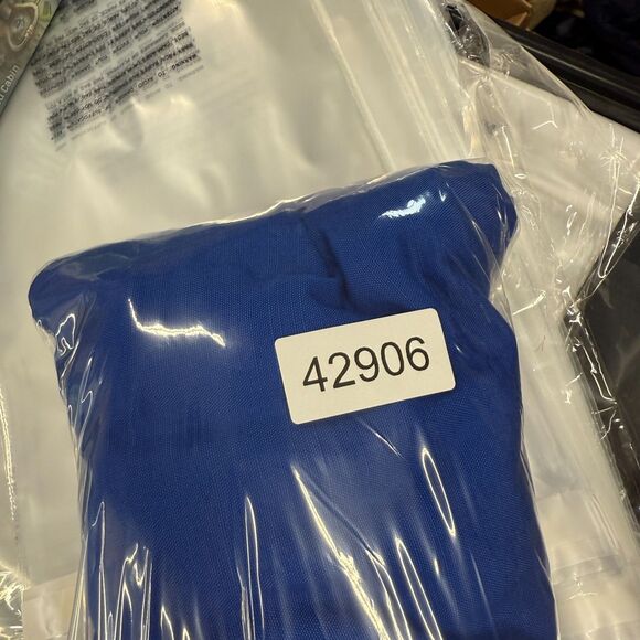 Preston & York Blazer Women 14 Blue One Button Collared Long Sleeve Linen - Picture 6 of 6